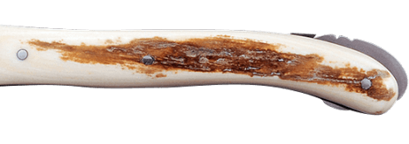 Folding knife brown fossilized mammoth ivory